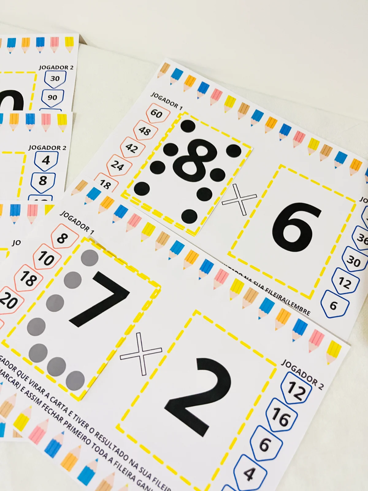 Jogo de Matemática Vira e Marque - Tabuada — amostra 1: O Vira e Marque – Multiplicação é um recurso pedagógico pensado…