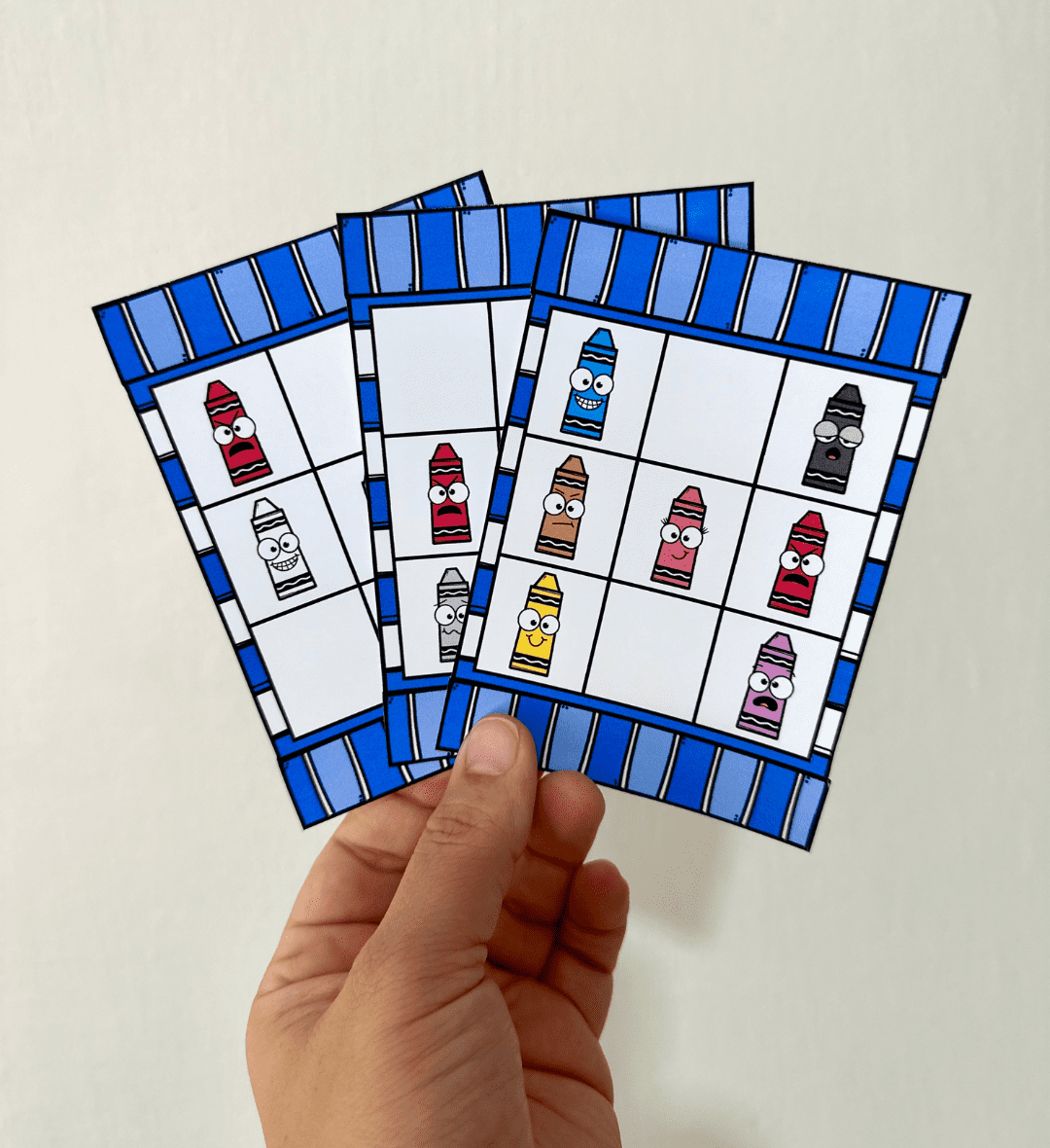 Jogo de memória visual: Jogo dos Espaços em PDF — amostra 3: Como usar em sala de aula