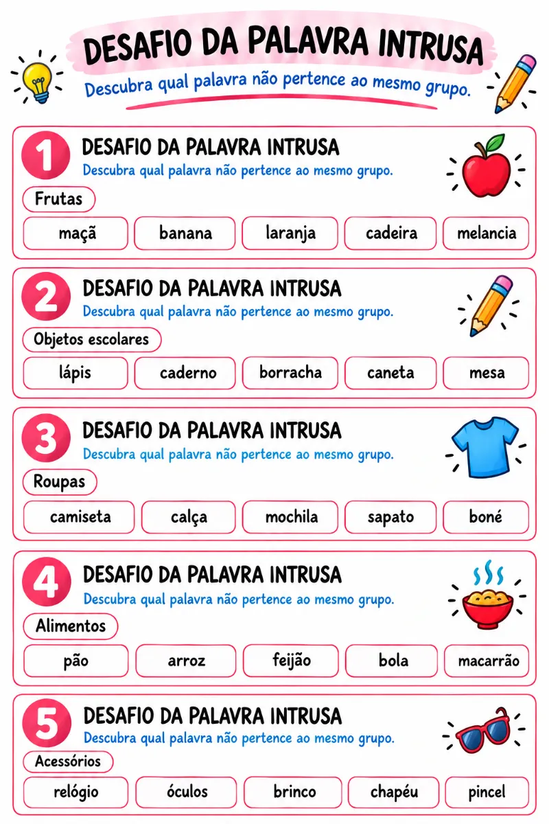 JOGO DE PALAVRAS PARA RECOMPOSIÇÃO DO 6° ANO — amostra 1: O JOGO PALAVRA PUXA PALAVRA é um material que oferece 5 ideias…