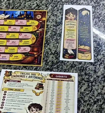 Jogo de sinônimos e antônimos para imprimir – 3º ao 5º ano — amostra 1: O que é