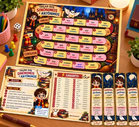 Jogo de sinônimos e antônimos para imprimir – 3º ao 5º ano — capa do material