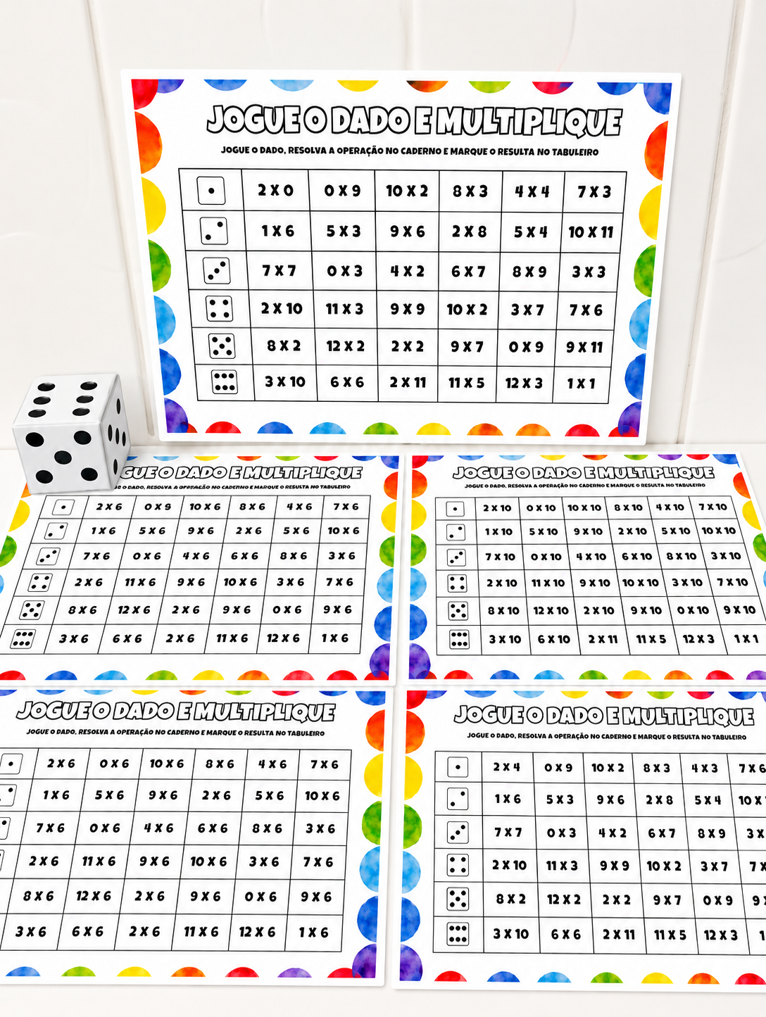 Jogo de tabuleiro: jogue o dado e multiplique+ plano de aula – Material Pedagógico — capa do material