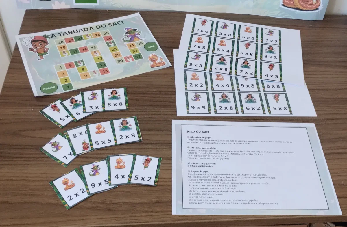 jogo de tabuleiro matemática - tabuada do saci — amostra 1: Transforme o estudo da tabuada em uma aventura cheia de magia e… jogo de tabuleiro matemática - tabuada do saci — amostra 1: Transforme o estudo da tabuada em uma aventura cheia de magia e…