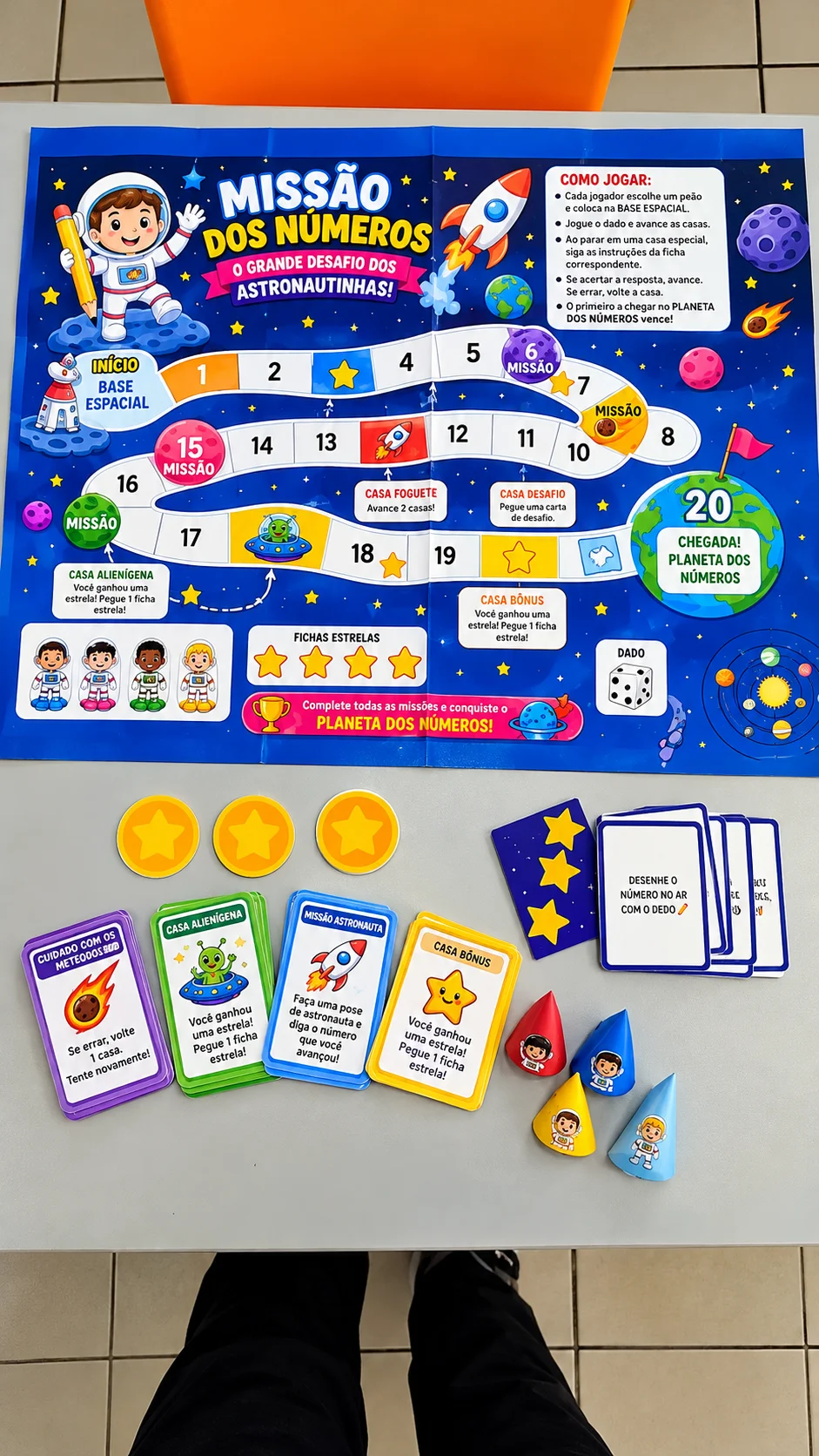 Jogo de Tabuleiro: Missão dos Números – Educação Infantil — capa do material
