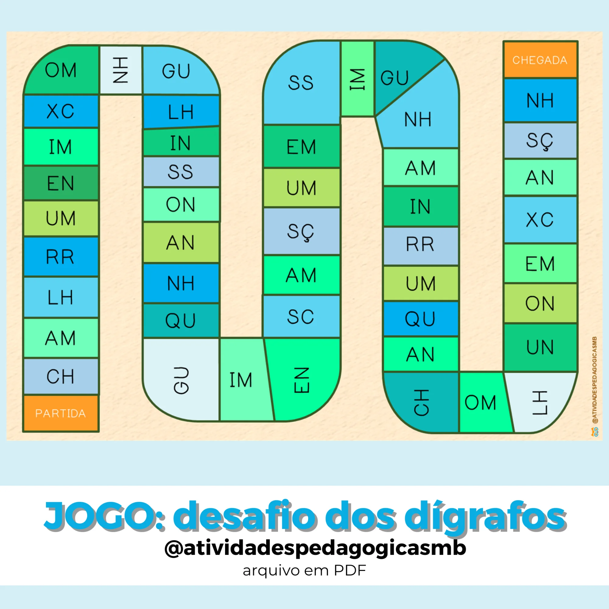 Jogo Desafio dos Dígrafos - FONOLOGIA (PDF) — Jogos pedagógicos para 4º ano: Ensine dígrafos vocálicos e consonantais com…