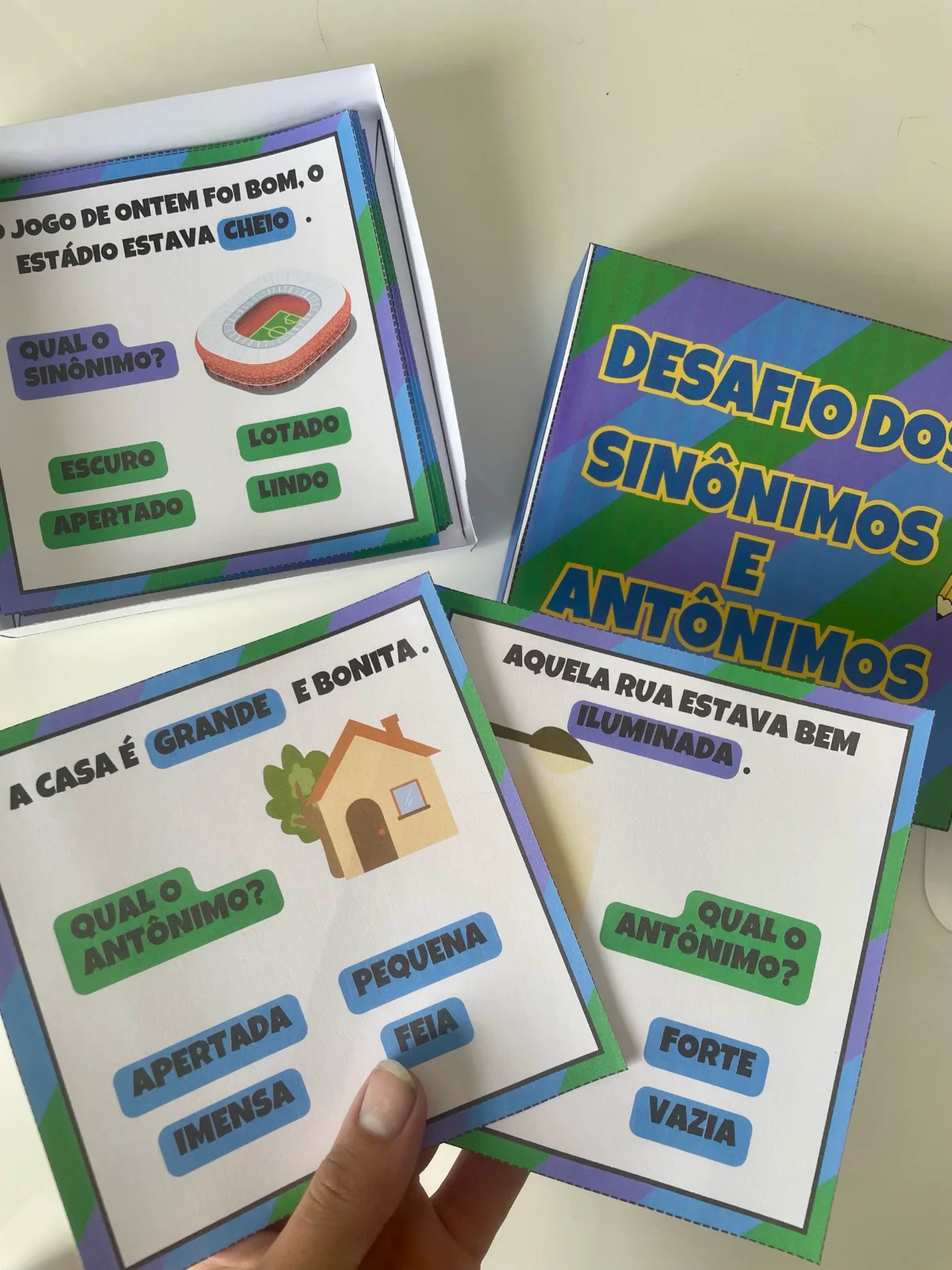 jogo DESAFIO DOS SINONIMOS E DOS ANTONIMOS — amostra 2: O que contempla este recurso: