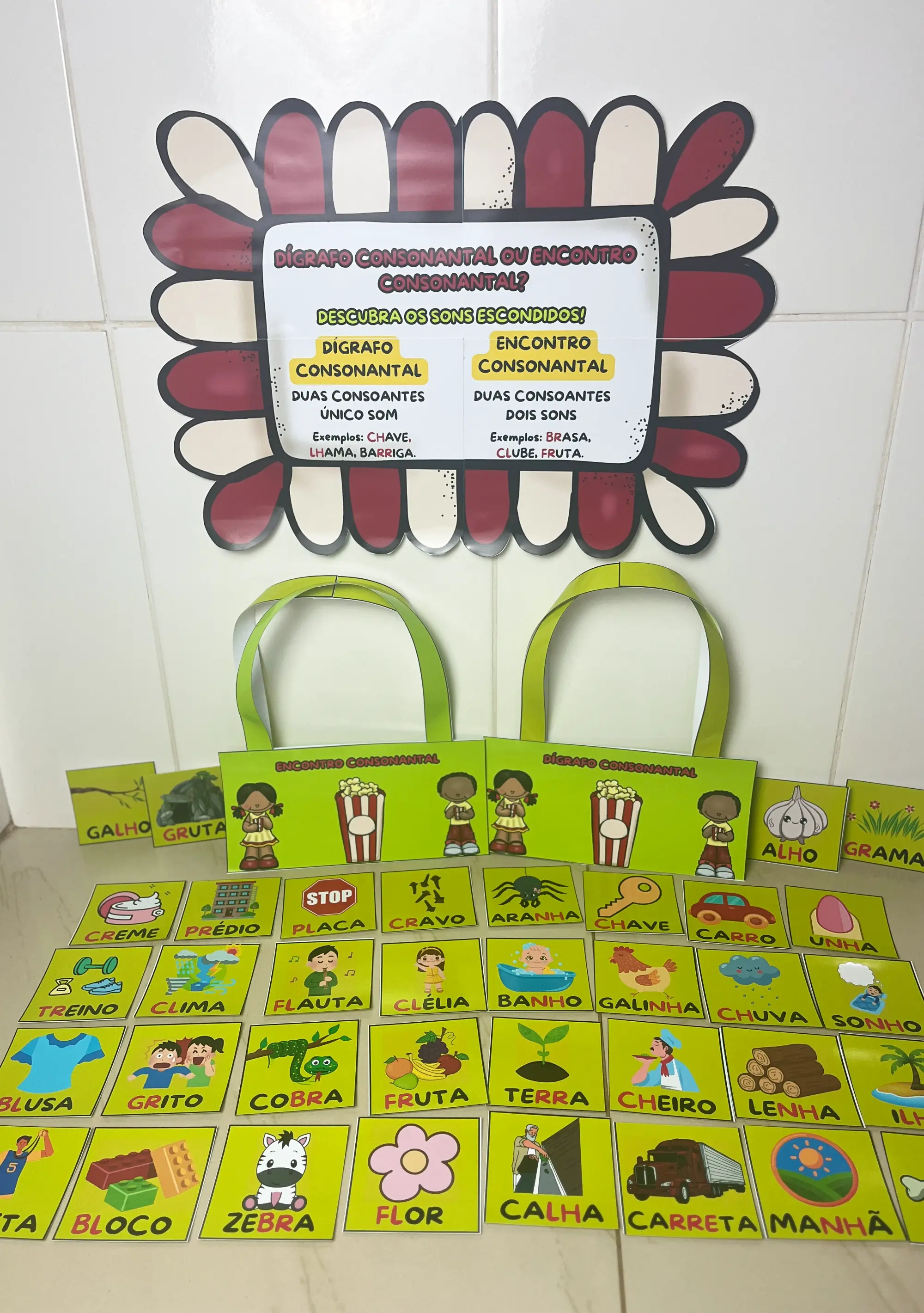 Jogo Dígrafo Consonantal x Encontro Consonantal — amostra 2: Jogo Dígrafo Consonantal x Encontro Consonantal para ensinar e…