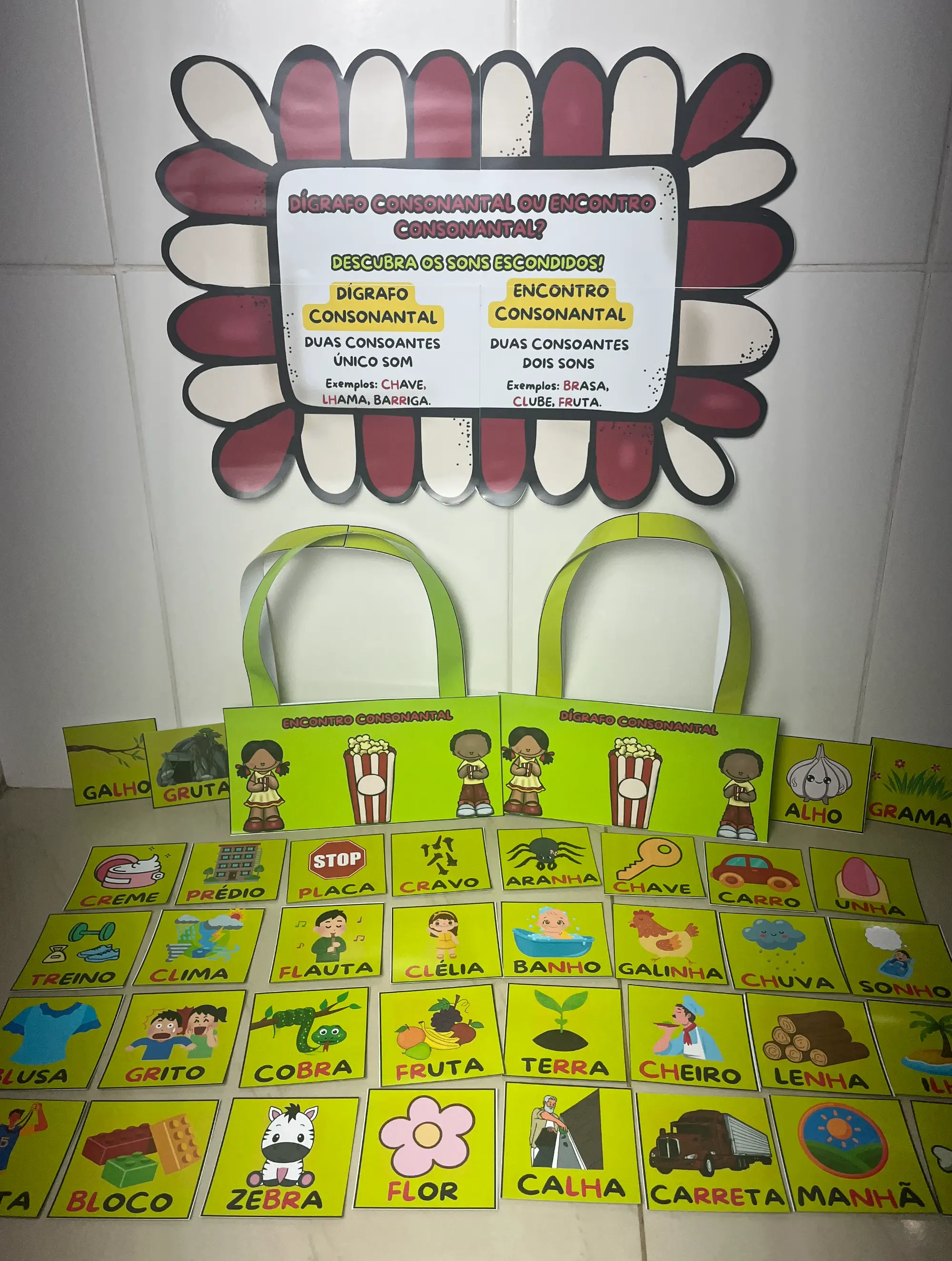 Jogo Dígrafo Consonantal x Encontro Consonantal — amostra 3: Jogo Dígrafo Consonantal x Encontro Consonantal para ensinar e…
