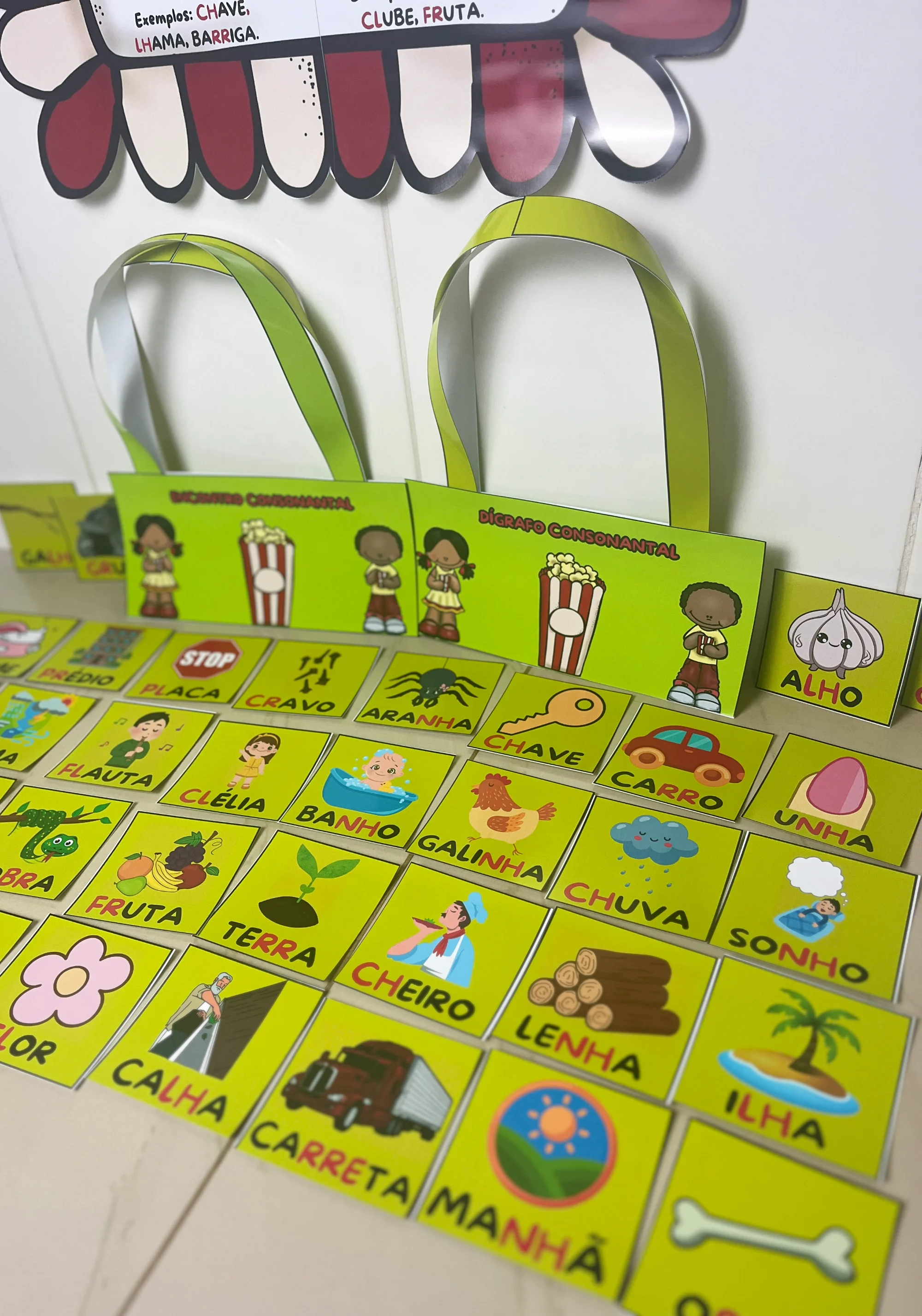 Jogo Dígrafo Consonantal x Encontro Consonantal — amostra 6: Jogo Dígrafo Consonantal x Encontro Consonantal para ensinar e…