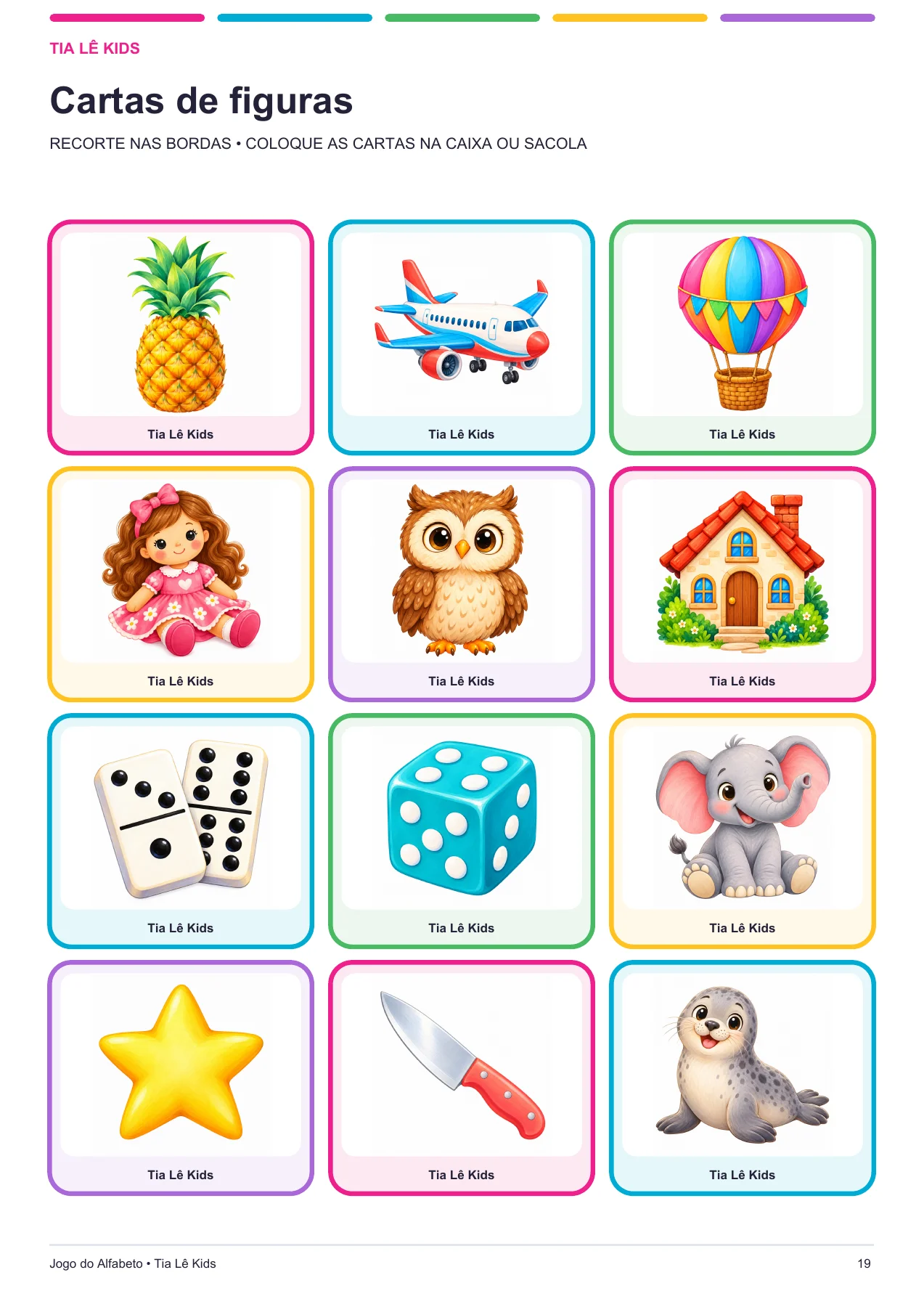 Jogo do Alfabeto – Figuras, Letras e Palavras | Tia Lê Kids — amostra 2: O que o jogo pode apoiar: • Reconhecimento e…