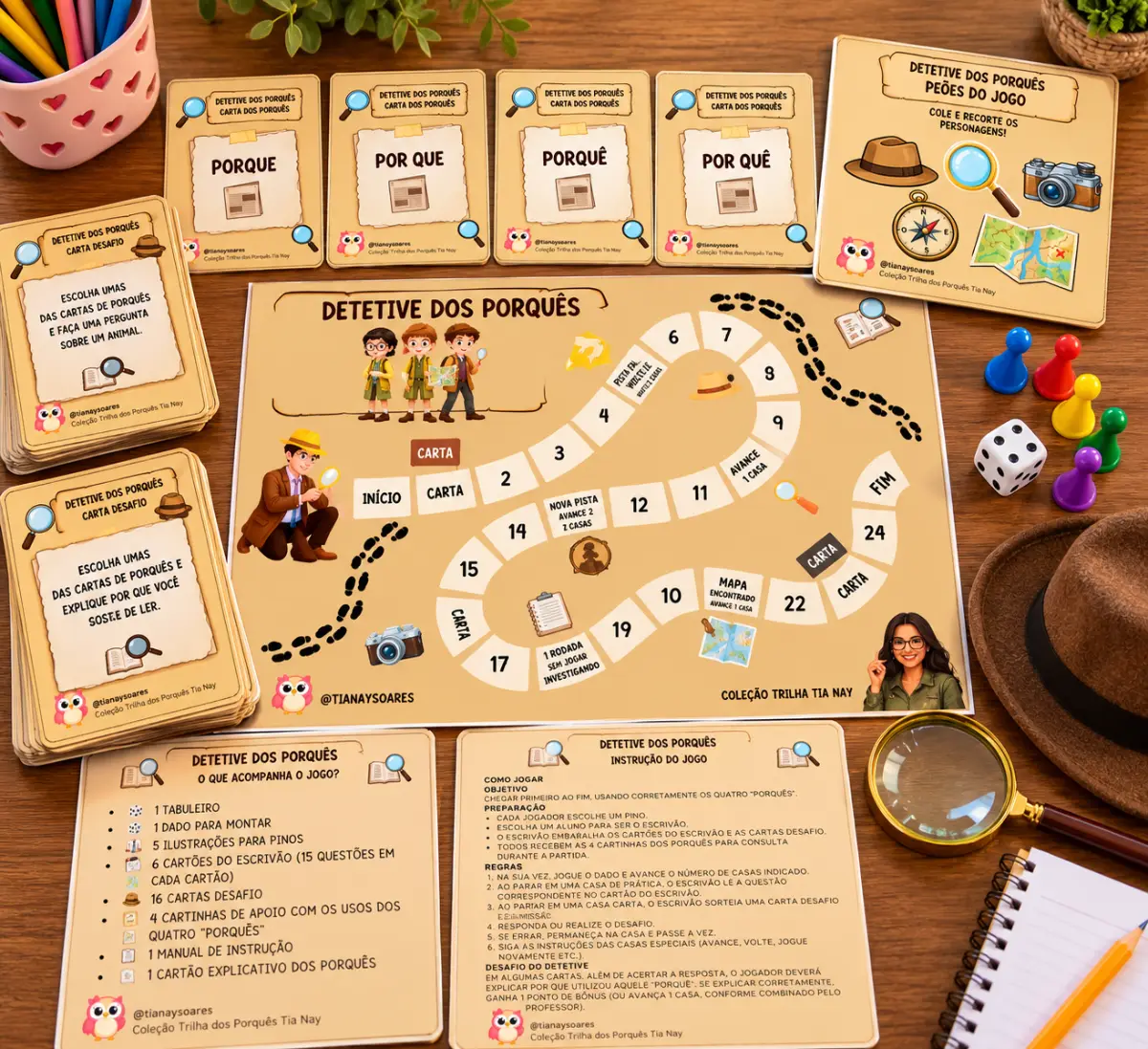 Jogo dos 4 Porquês - Por que, porque, porquê e por quê - Detetive dos 4 Porquês - 4º a 6º Ano — Português para 5º ano:…