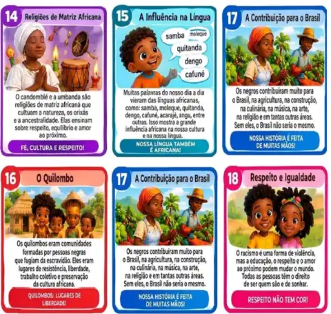 Jogo educativo- Curiosidades africanas — amostra 4: Consciência Negra - Jogo do BAFO sobre as curiosidades da cultura…