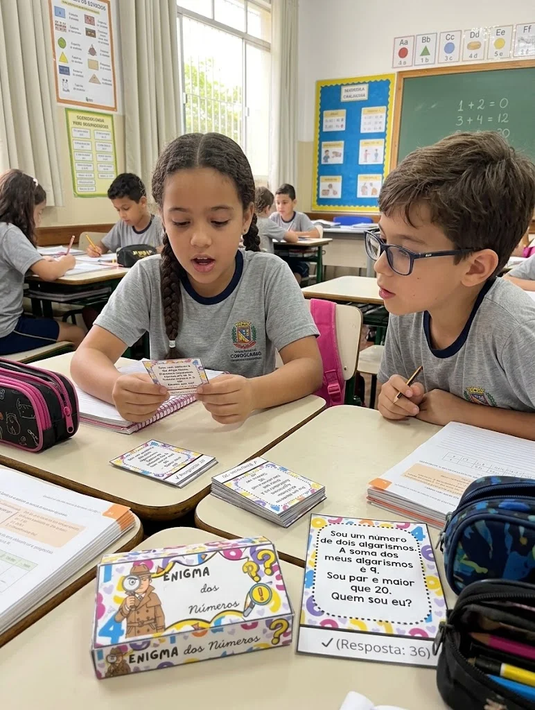 JOGO ENIGMA DOS NÚMEROS: Desafios e charadas matemáticas 4º E 5º ANOS DO ENS. FUNDAMENTAL — amostra 1: 📦 O QUE VOCÊ RECEBE