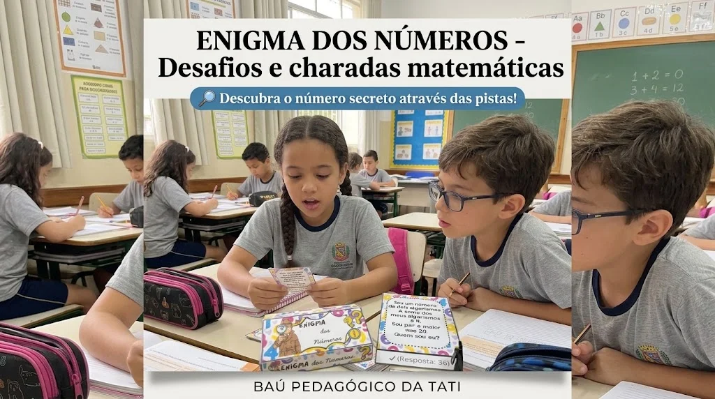JOGO ENIGMA DOS NÚMEROS: Desafios e charadas matemáticas 4º E 5º ANOS DO ENS. FUNDAMENTAL — capa do material