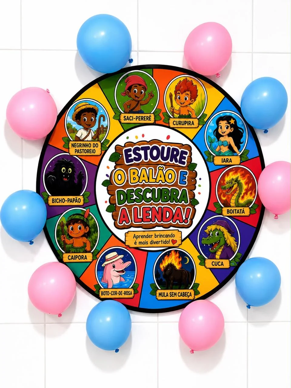 JOGO ESTOURE O BALÃO E DESCUBRA A LENDA! — capa do material
