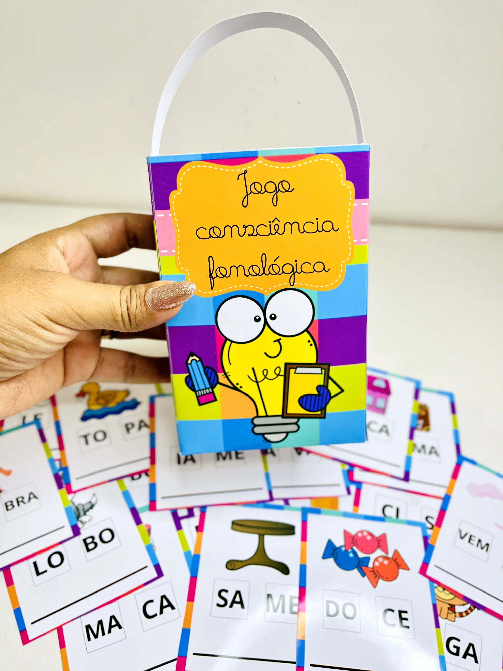 Jogo Forme Palavras e Alfabetize Brincando — amostra 7: Jogo de consciência fonológica: monte palavras com sílabas, em 11…