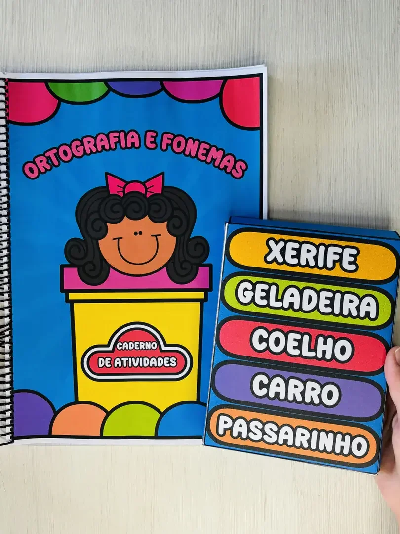 Jogo I Ortografando + Caderno de atividades de Ortografia e Fonemas — capa do material