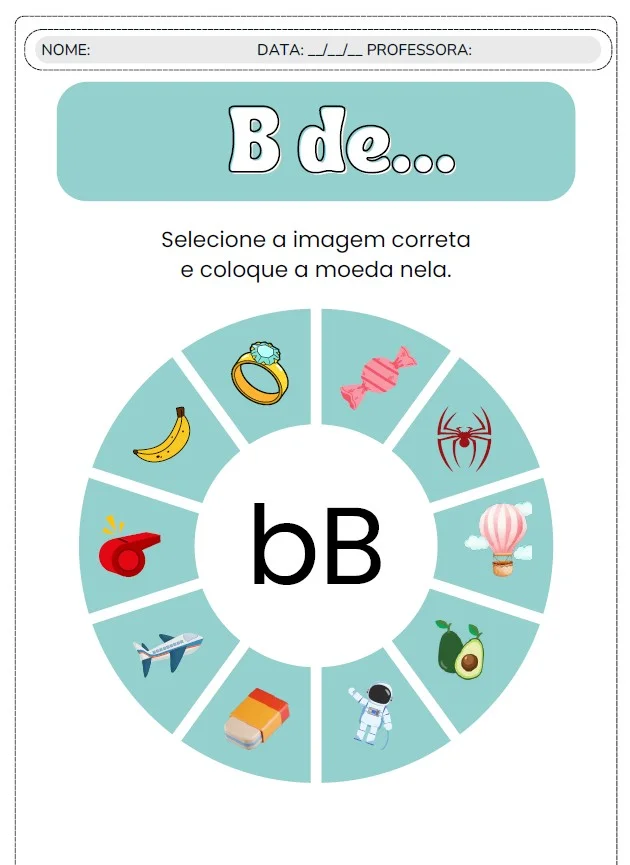 JOGO LETRA INICIAL - ALFABETIZAÇÃO INICIAL — amostra 2: Alfabetizar também pode ser uma brincadeira