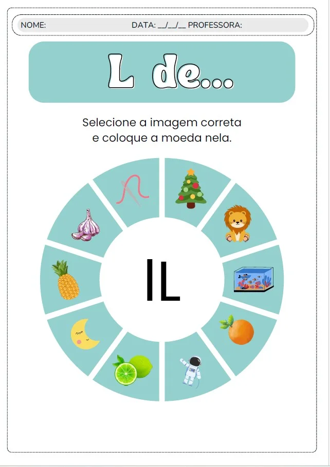 JOGO LETRA INICIAL - ALFABETIZAÇÃO INICIAL — amostra 3: Alfabetizar também pode ser uma brincadeira