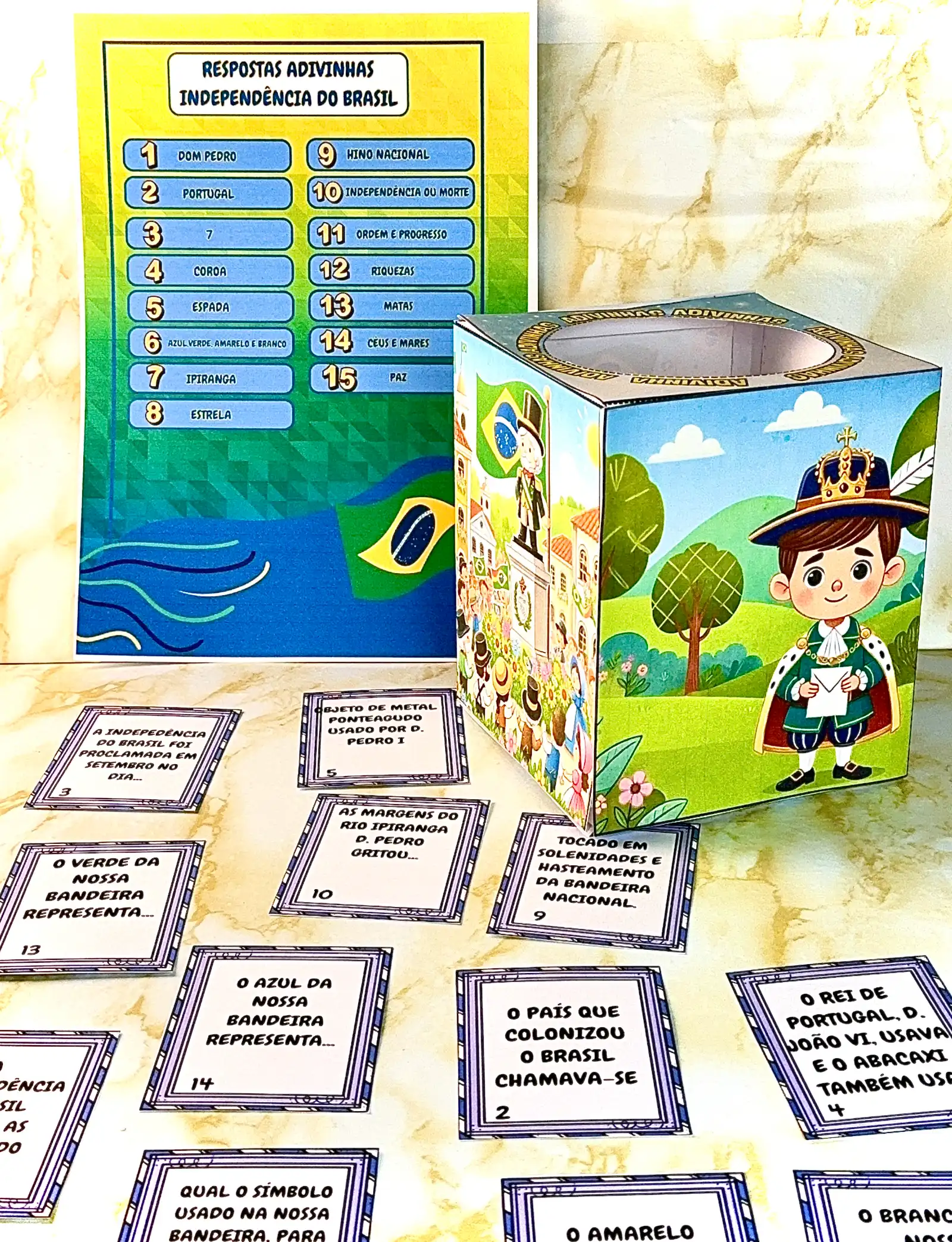 Jogo Lúdico Advinhas especiais da Independência — amostra 1: Que tal aprender sobre a Independência do Brasil de uma forma…