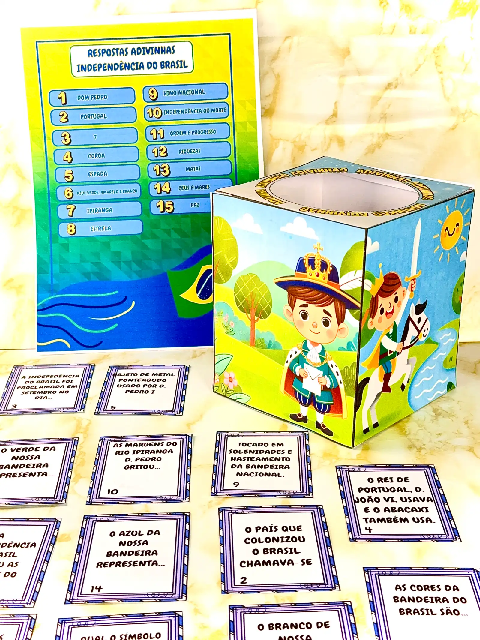 Jogo Lúdico Advinhas especiais da Independência — amostra 2: Que tal aprender sobre a Independência do Brasil de uma forma…