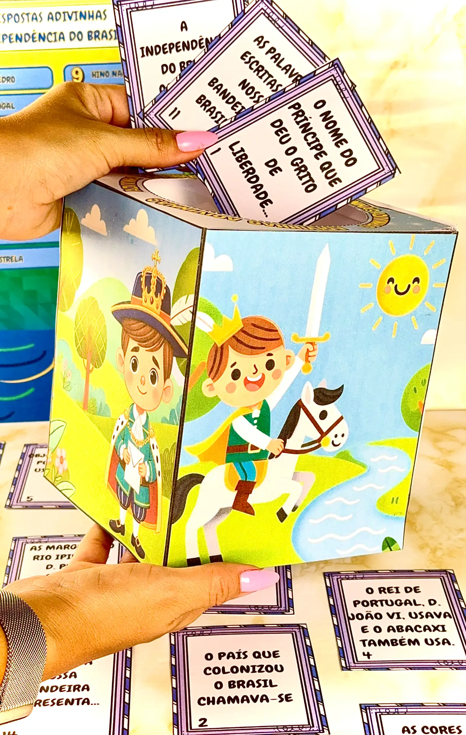 Jogo Lúdico Advinhas especiais da Independência — amostra 4: Que tal aprender sobre a Independência do Brasil de uma forma…