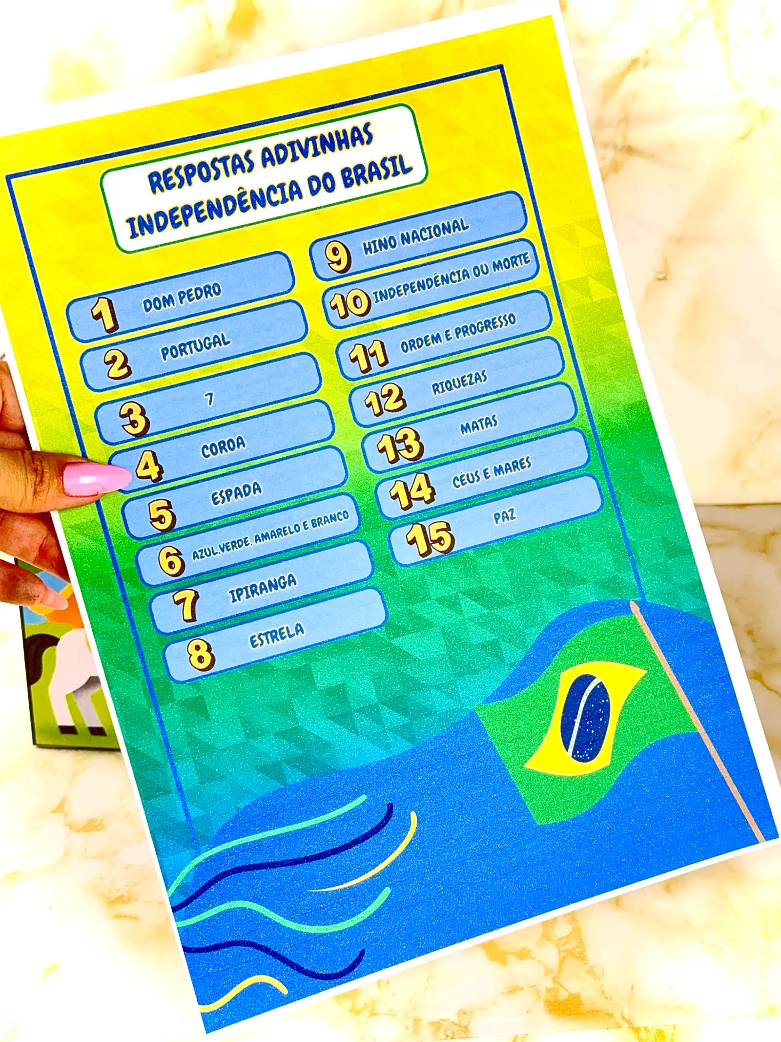 Jogo Lúdico Advinhas especiais da Independência — amostra 6: Que tal aprender sobre a Independência do Brasil de uma forma…