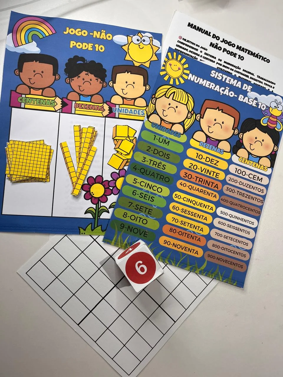 JOGO NÃO PODE 10 – APRENDA UNIDADES E DEZENAS BRINCANDO! ALFABETIZAÇÃO — amostra 6: Com o Jogo Não Pode 10 , a criança pode…