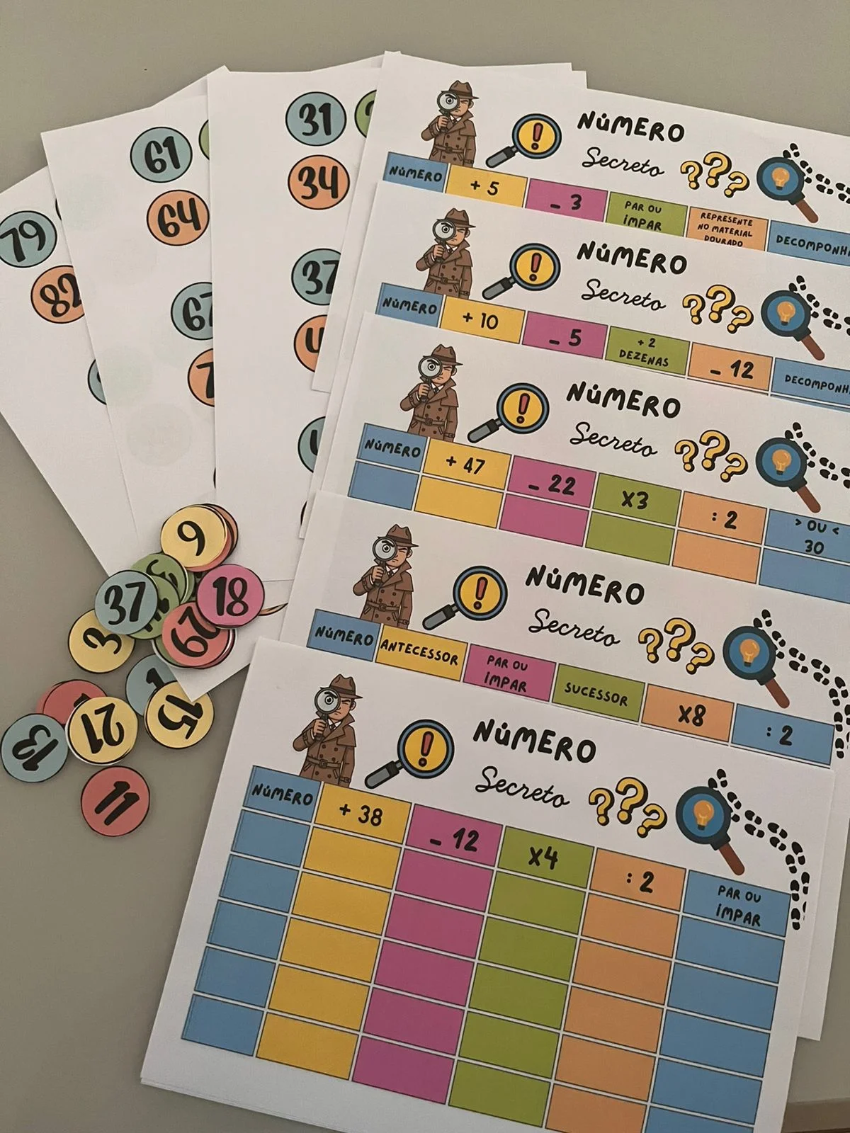 JOGO NÚMERO SECRETO? MATEMATICA ALFABETIZAÇÃO INICIAL — amostra 5: Um jogo pedagógico em PDF, pronto para imprimir , onde…