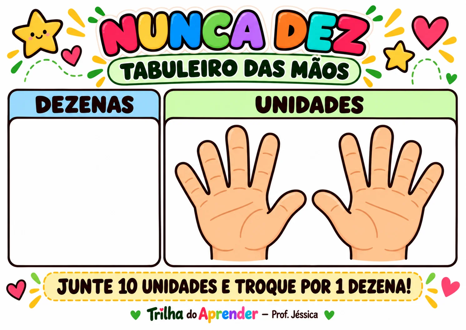 Jogo Nunca Dez – Unidades, Dezenas e Centenas | SND — amostra 5: Jogo Nunca Dez em PDF com tabuleiros, história ilustrada,…