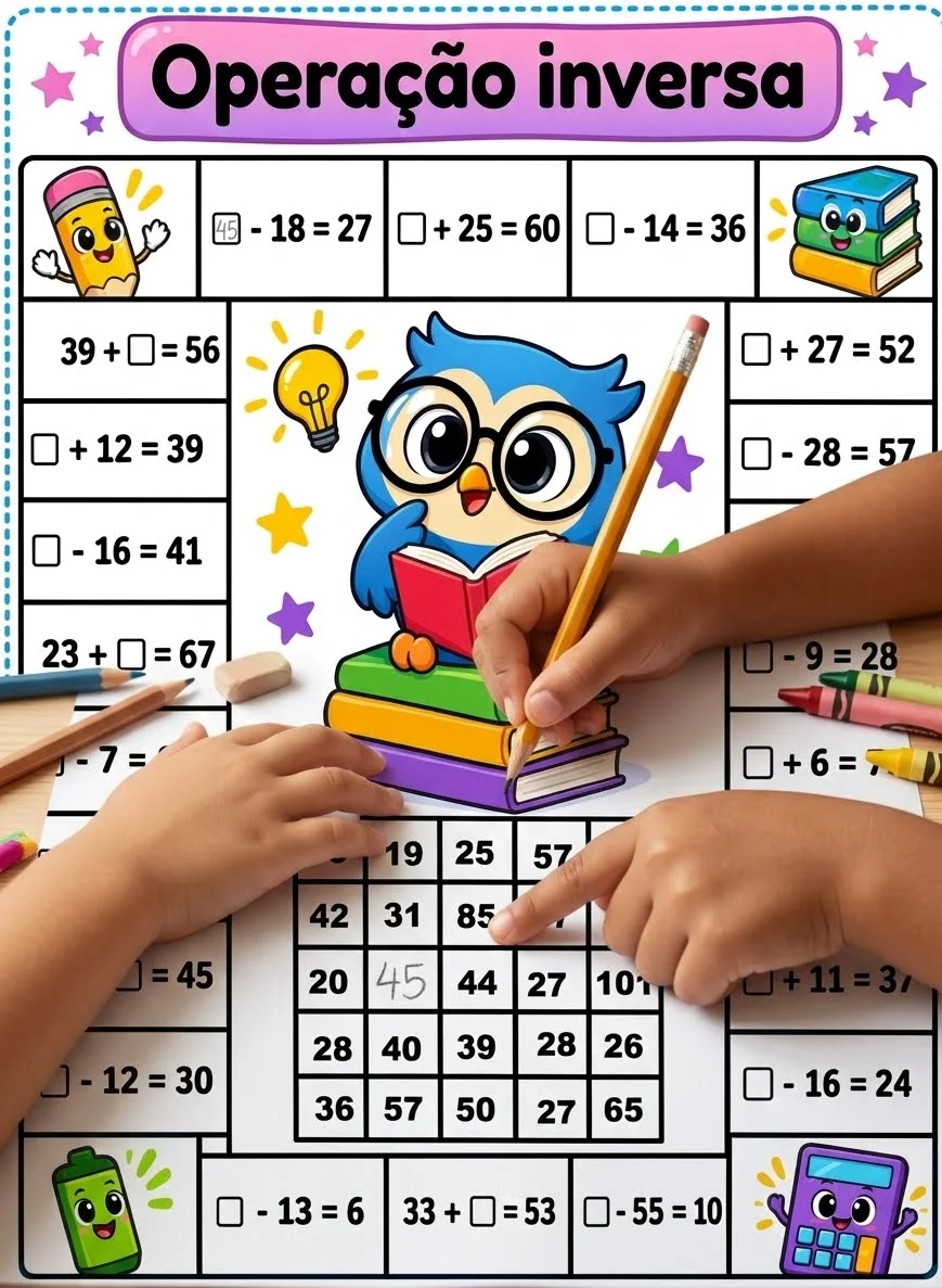 Jogo Operação Inversa - Atividade Prática de Matemática — amostra 1: O que é o material?
