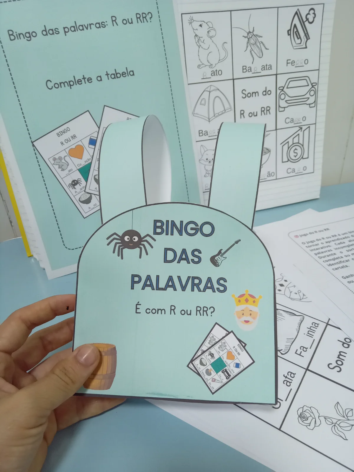 Jogo Pedagógico - Bingo da Letra R (língua portuguesa) — amostra 3: O Bingo do R ou RR é um jogo educativo pensado para…