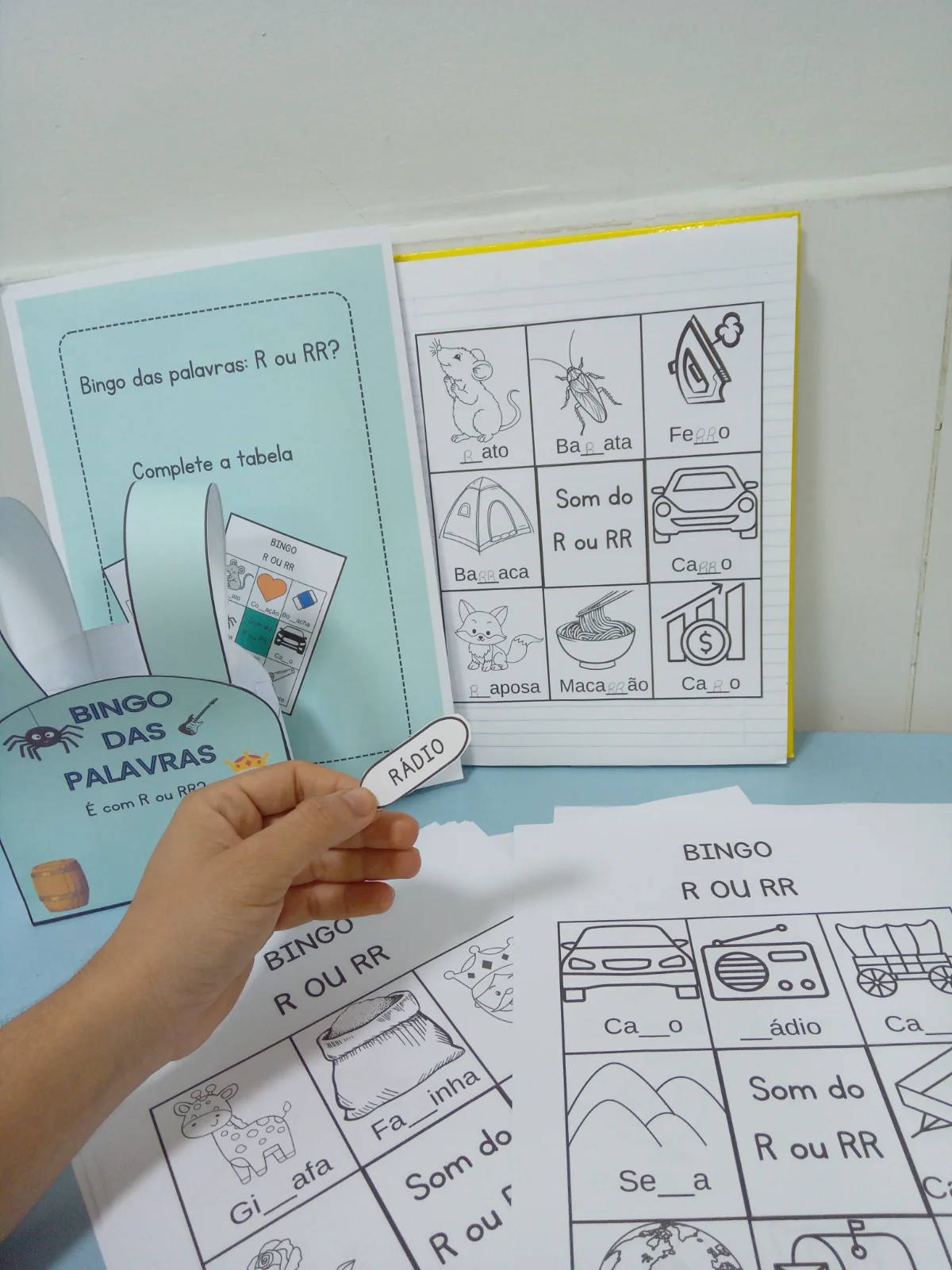 Jogo Pedagógico - Bingo da Letra R (língua portuguesa) — amostra 4: O Bingo do R ou RR é um jogo educativo pensado para…