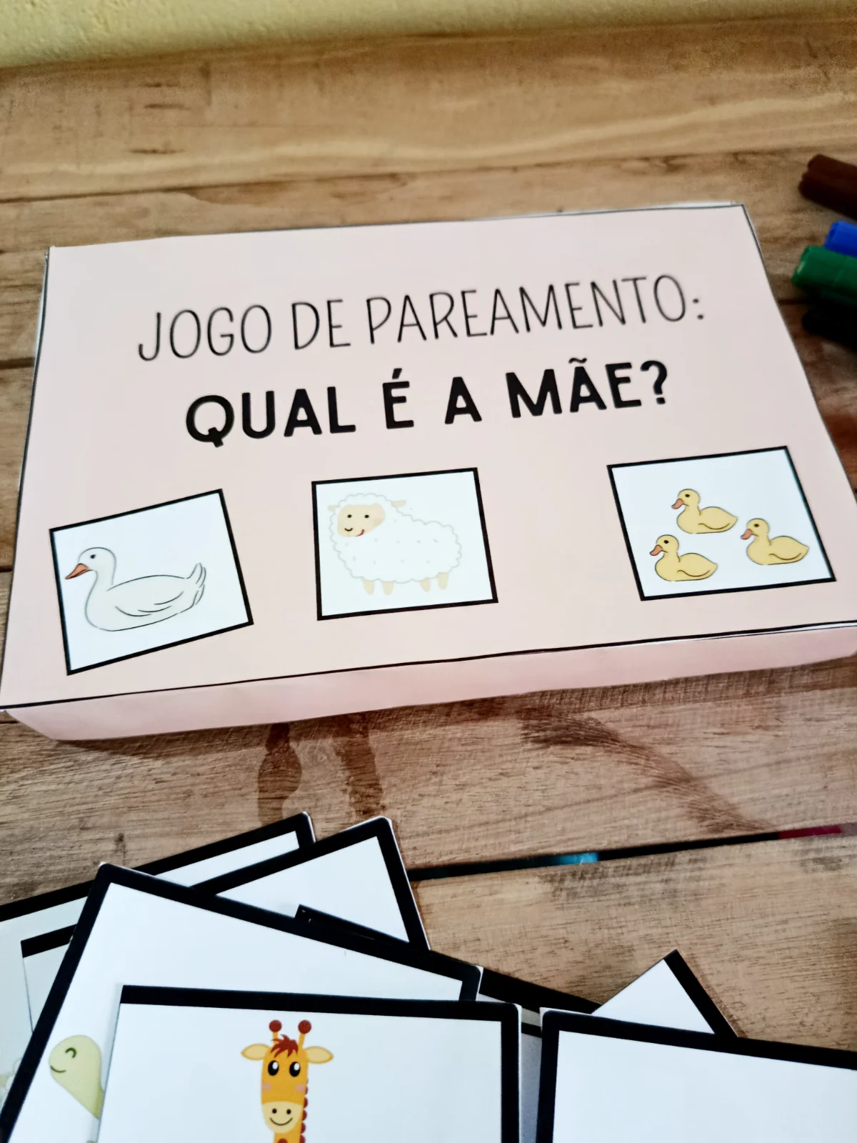 Jogo Pedagógico de Pareamento: Dia das Mães — amostra 2: Tem coisa mais linda do que ver os pequenos descobrindo o vínculo…