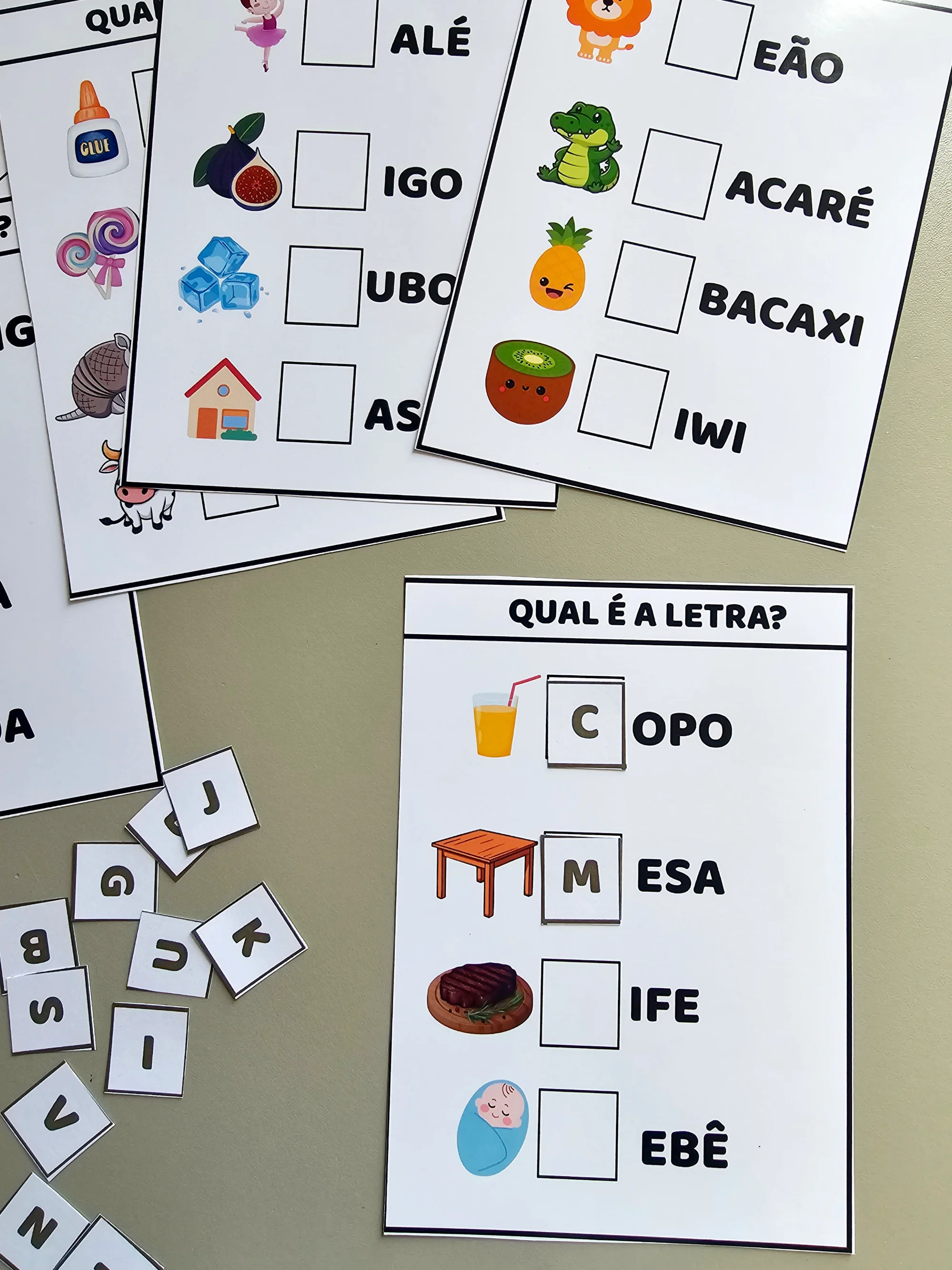 🔤 JOGO QUAL É A LETRA? - ALFABETIZAÇÃO INICIAL — amostra 1: Com o Jogo Qual é a Letra