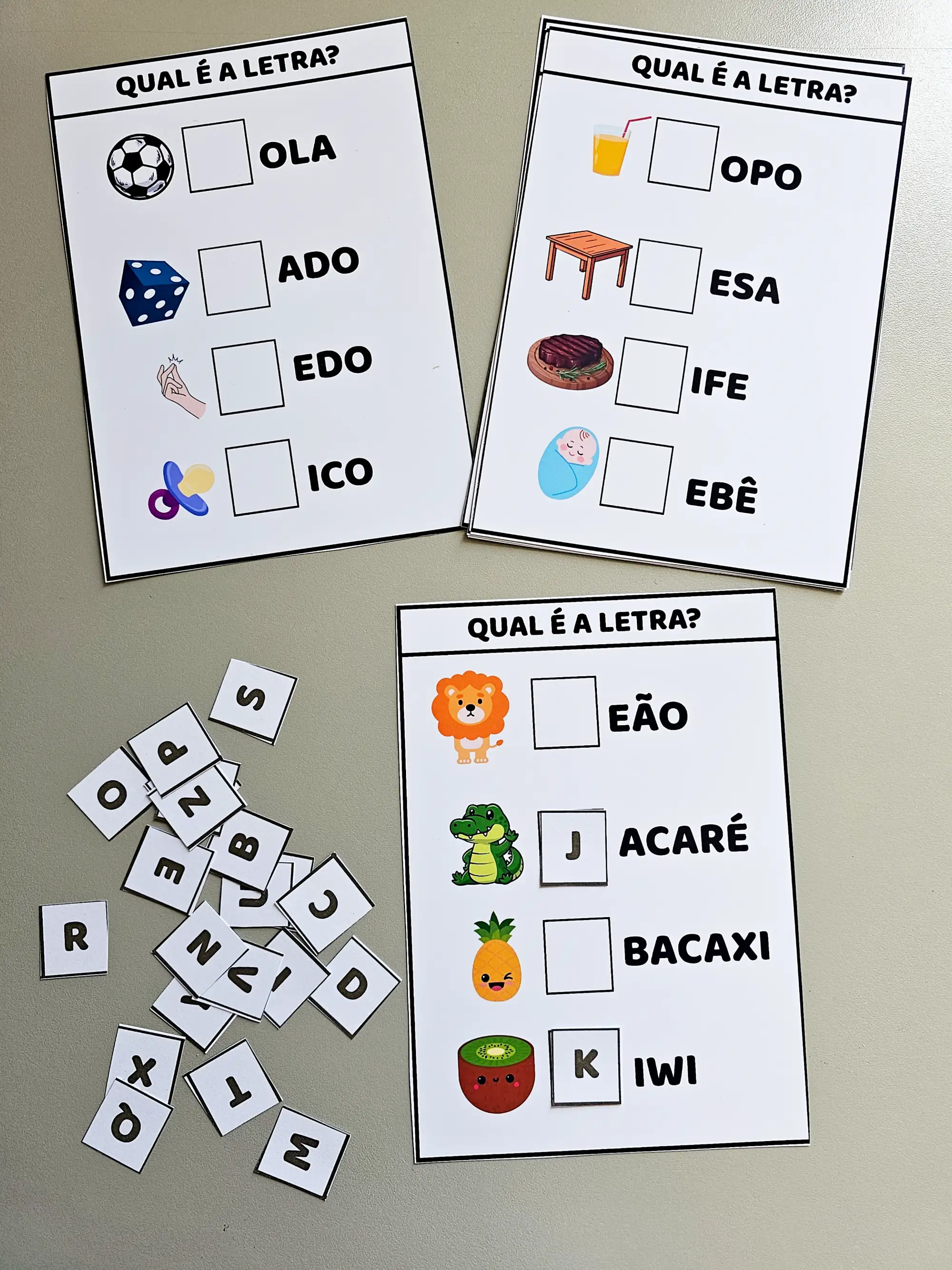 🔤 JOGO QUAL É A LETRA? - ALFABETIZAÇÃO INICIAL — amostra 2: Com o Jogo Qual é a Letra