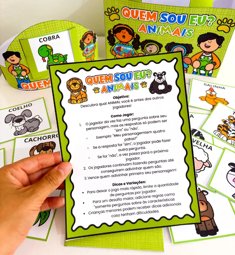 Jogo Quem Sou Eu Animais: PDF para Aprender Brincando — amostra 4: Para quem é indicado