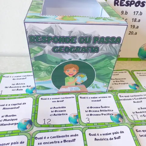 Jogo - Responde ou passa: Geografia ENSINO FUNDAMENTAL — amostra 2: Este recurso auxilia no desenvolvimento de habilidades…