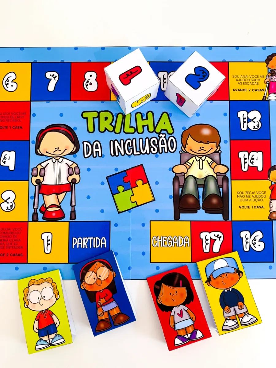 Jogo Trilha da Inclusão em pdf PARA imprimir. — Jogos pedagógicos para Educação Infantil: Jogo pedagógico em PDF com…