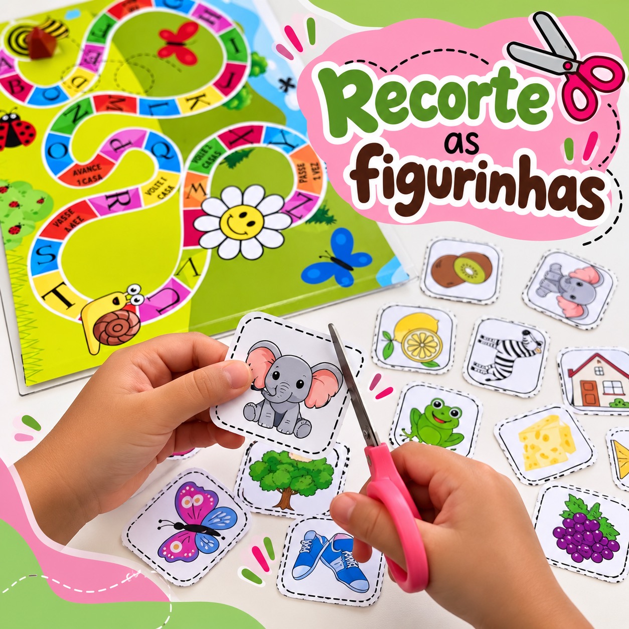 Jogo Trilha do Alfabeto para Alfabetização — amostra 1: Trilha do Alfabeto