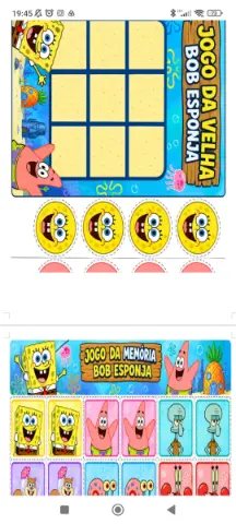 Jogos Bob esponja — capa do material