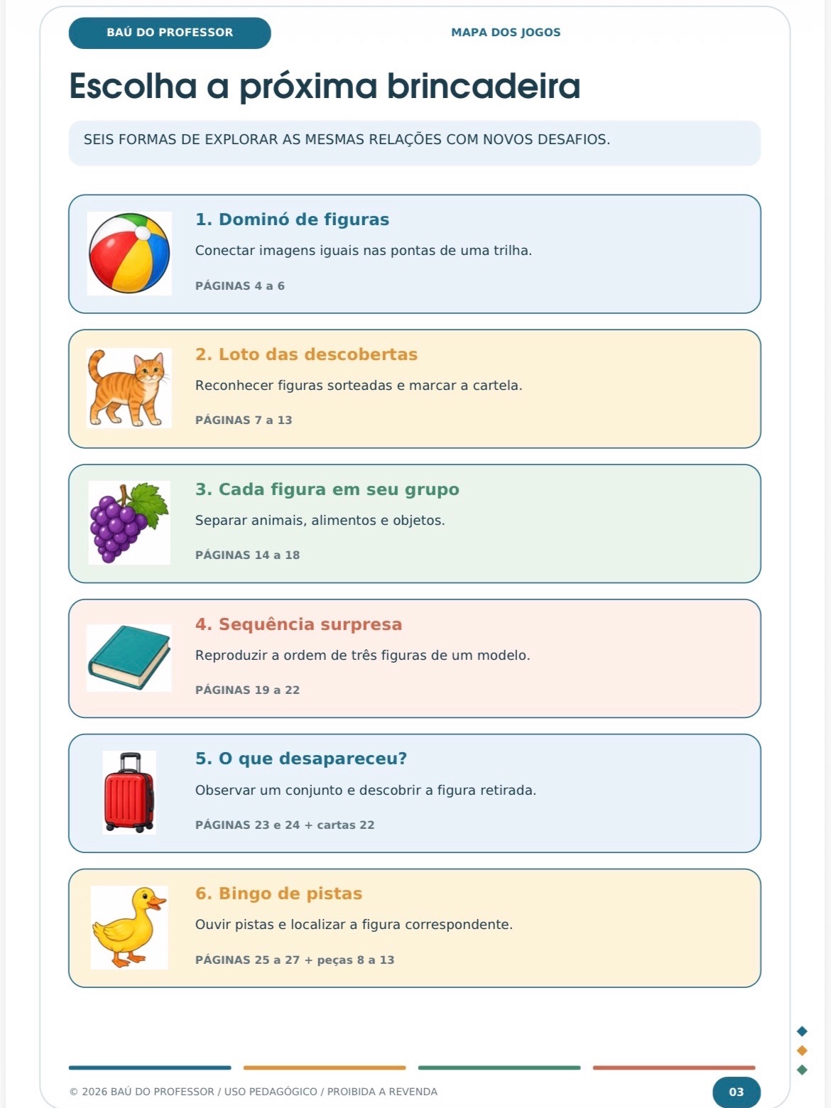 Jogos Pedagógicos para Imprimir: Associação e Memória | 6 Jogos — amostra 1: Jogos pedagógicos para imprimir e recortar,…