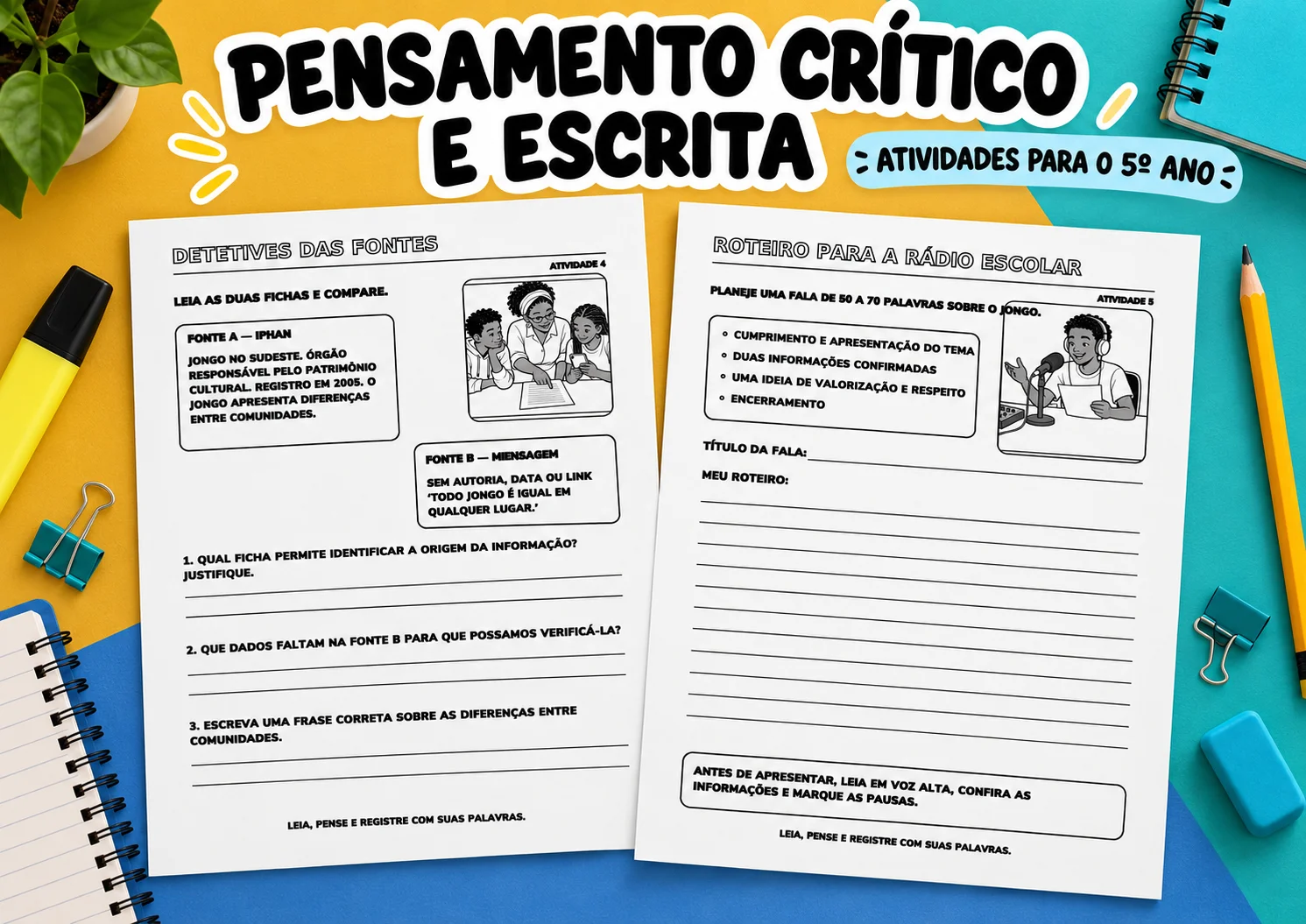Jongo: Vozes que Atravessam Gerações — Consciência Negra para o 5º Ano — amostra 1: Produto digital em PDF. Não há envio de…
