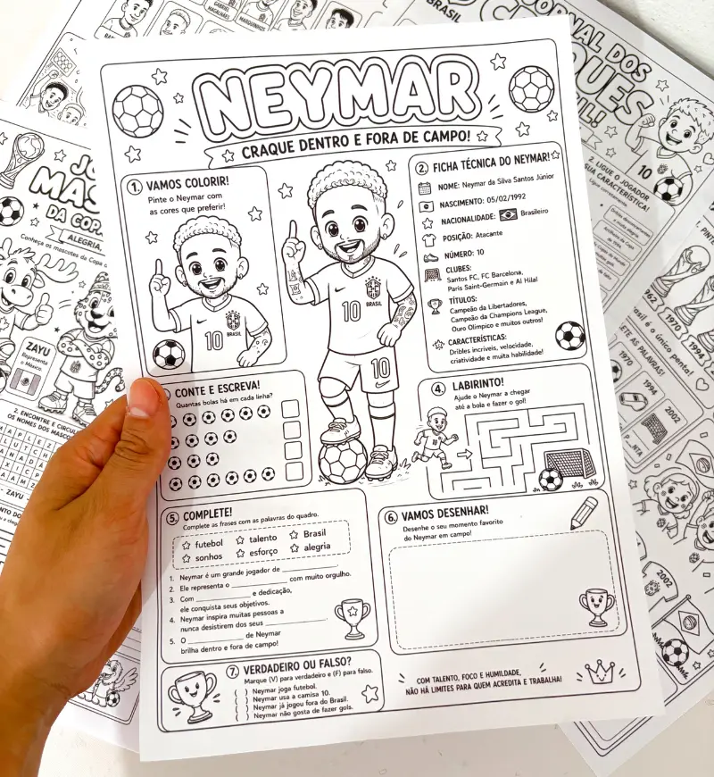Jornais da Copa 2026: 5 materiais pedagógicos em PDF — amostra 5: Leve o futebol para as aulas com 5 jornais pedagógicos…