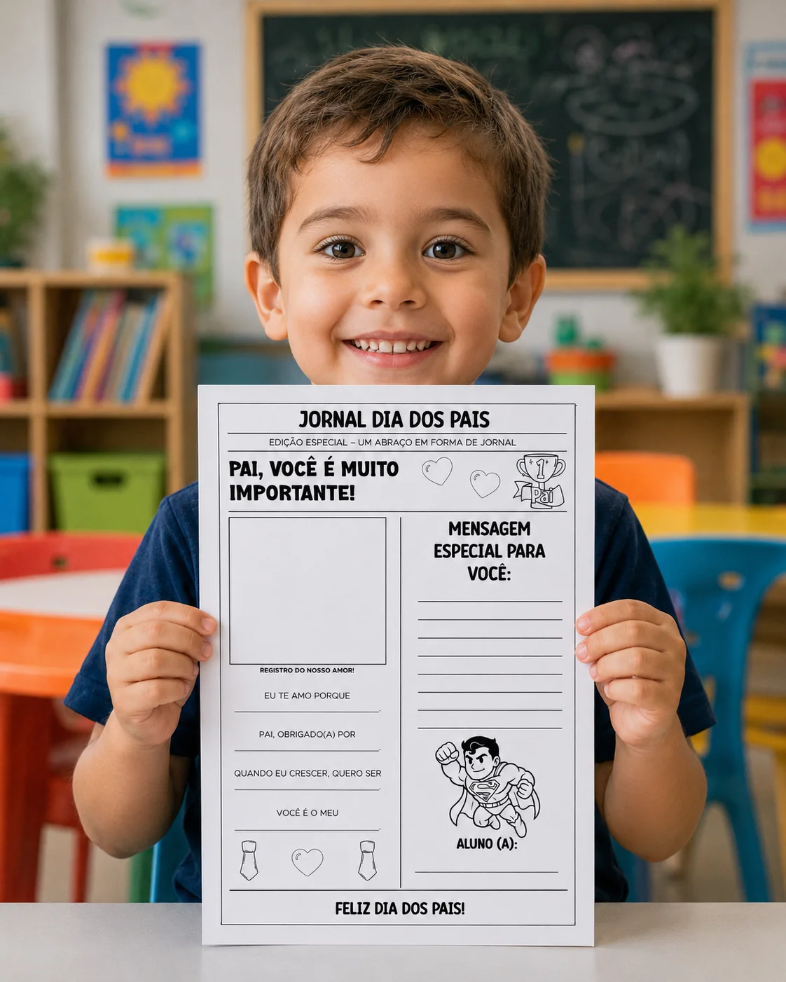 JORNAIS DIA DOS PAIS – PDF para Imprimir — amostra 2: Sobre o JORNAIS DIA DOS PAIS
