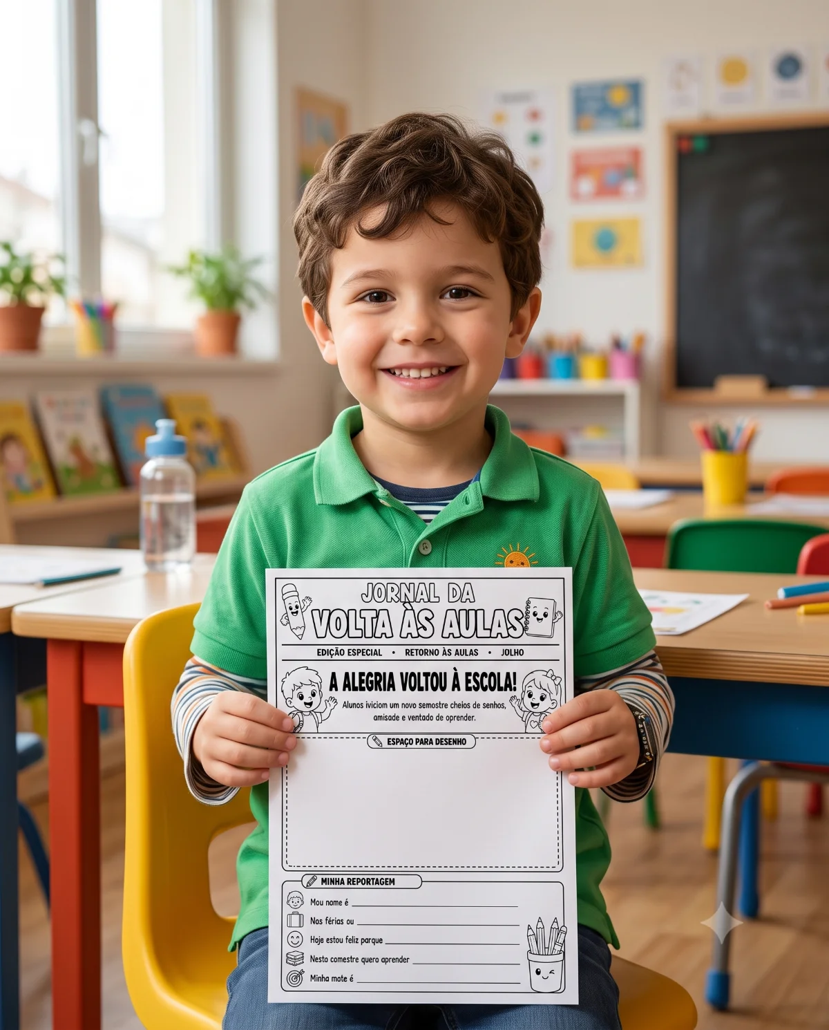 Jornais volta às aulas – PDF para Imprimir — amostra 4: Torne o retorno das férias ainda mais divertido com este material… Jornais volta às aulas – PDF para Imprimir — amostra 4: Torne o retorno das férias ainda mais divertido com este material…