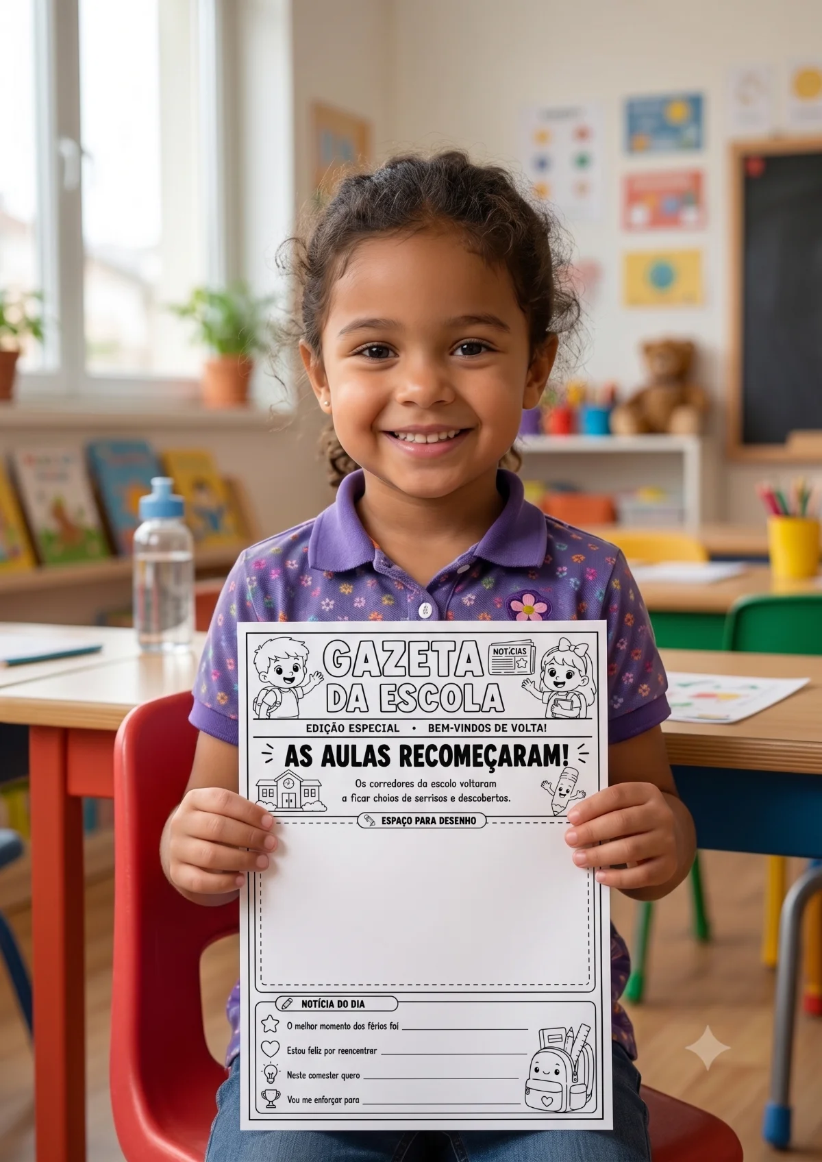 Jornais volta às aulas – PDF para Imprimir — amostra 7: Torne o retorno das férias ainda mais divertido com este material… Jornais volta às aulas – PDF para Imprimir — amostra 7: Torne o retorno das férias ainda mais divertido com este material…