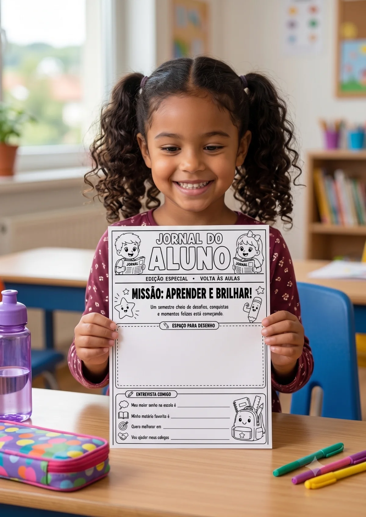Jornais volta às aulas – PDF para Imprimir — Datas comemorativas para Educação Infantil: Torne o retorno das férias ainda…
