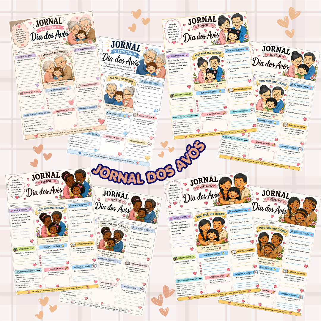 Jornal do dia dos avós – PDF para Imprimir | Educação Infantil — amostra 2: Sobre o JORNAL DO DIA DOS AVÓS
