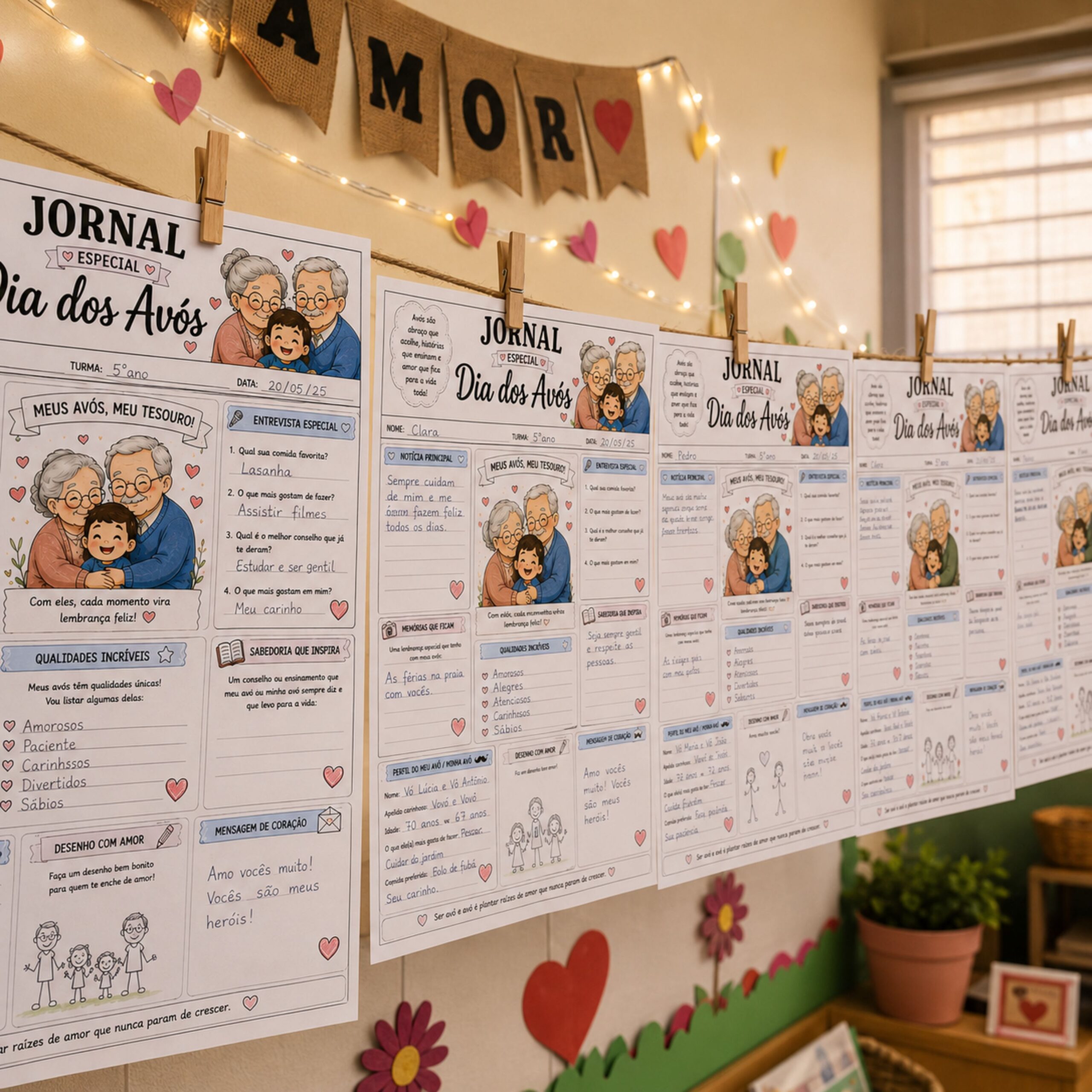 Jornal do dia dos avós – PDF para Imprimir | Educação Infantil — Datas comemorativas para Educação Infantil: Uma atividade…